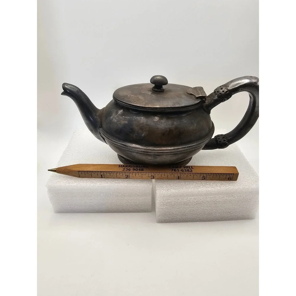 Reed & Barton Silver Soldered Teapot Hotel St Charles Vintage 3550 60 Patina